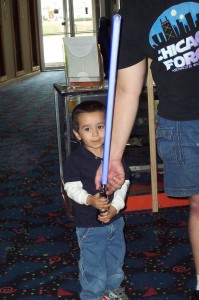 This padawan was ready for action.