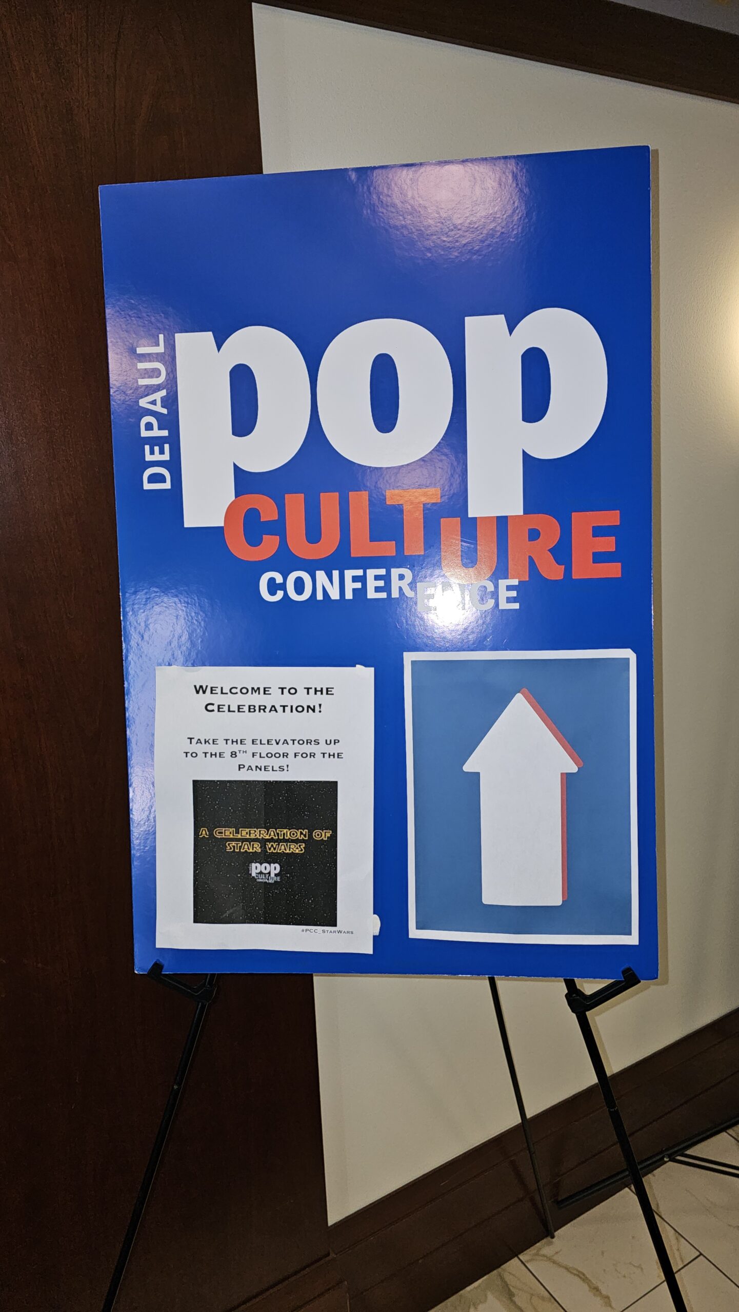 DePaul Pop Culture Conference sign