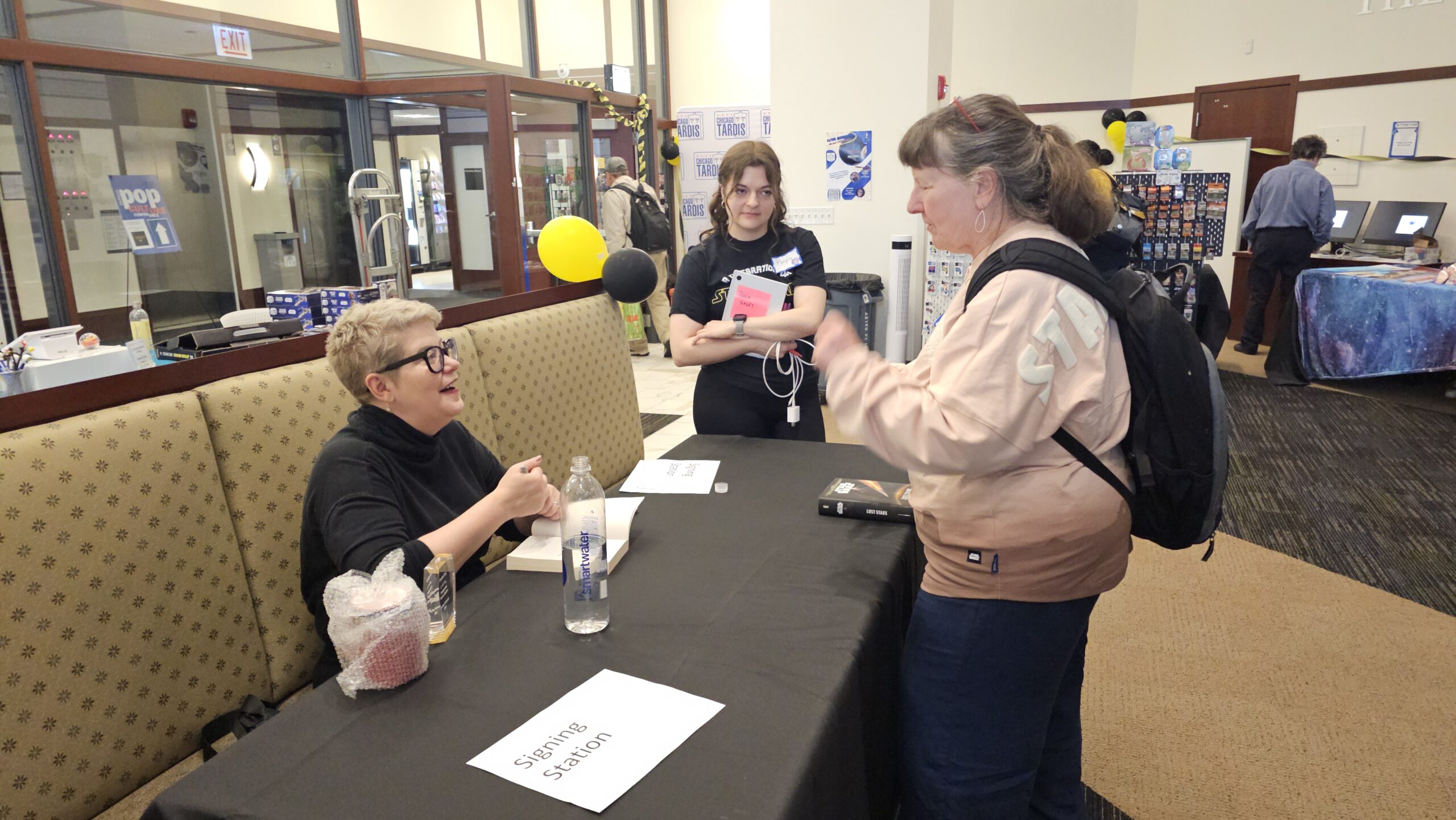 Claudia Gray signing books