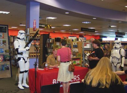 Laura talks while Andrea waits